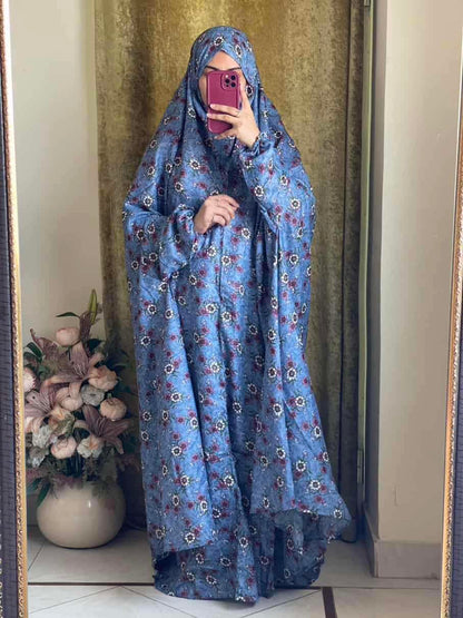 Full Coverage Namaz Chadar with Sleeves + Niqab (Mix Lawn) Attires For Muslimah