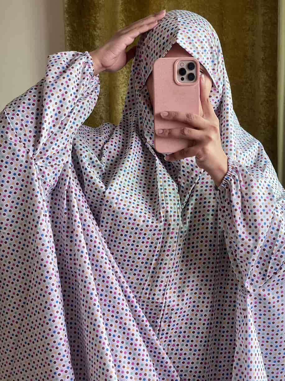Full Coverage Namaz Chadar with Sleeves + Niqab (Mix Lawn) Attires For Muslimah