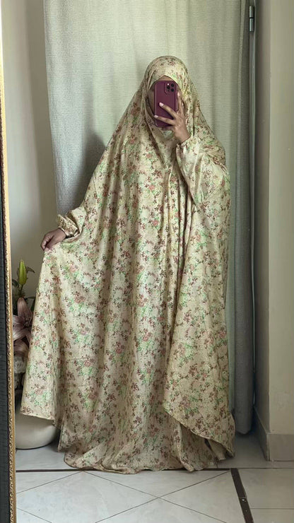 Full Coverage Namaz Chadar with Sleeves + Niqab (Mix Lawn) Attires For Muslimah