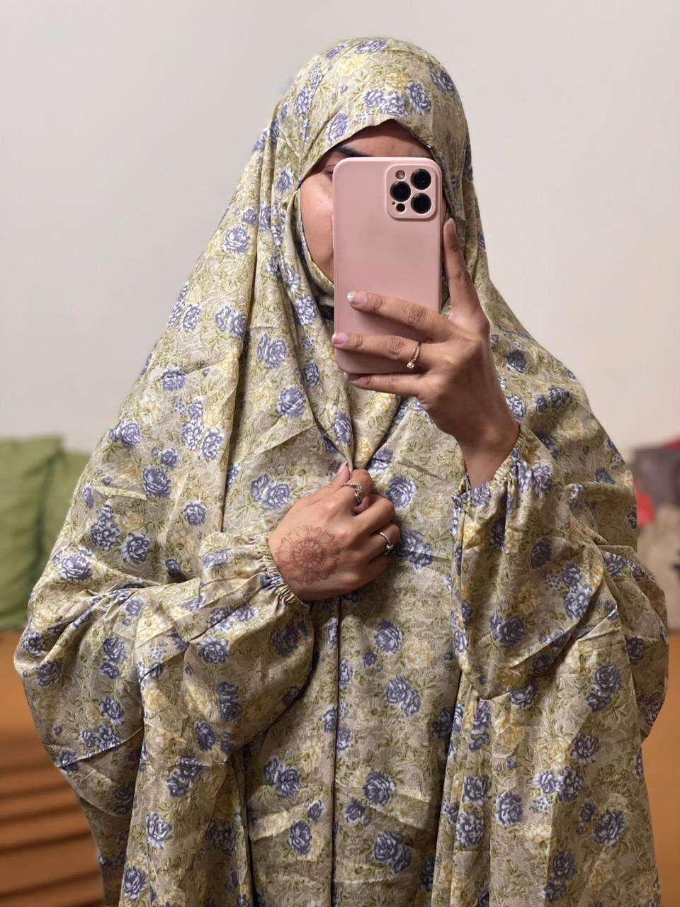 Full Coverage Namaz Chadar with Sleeves + Niqab (Mix Lawn) Attires For Muslimah