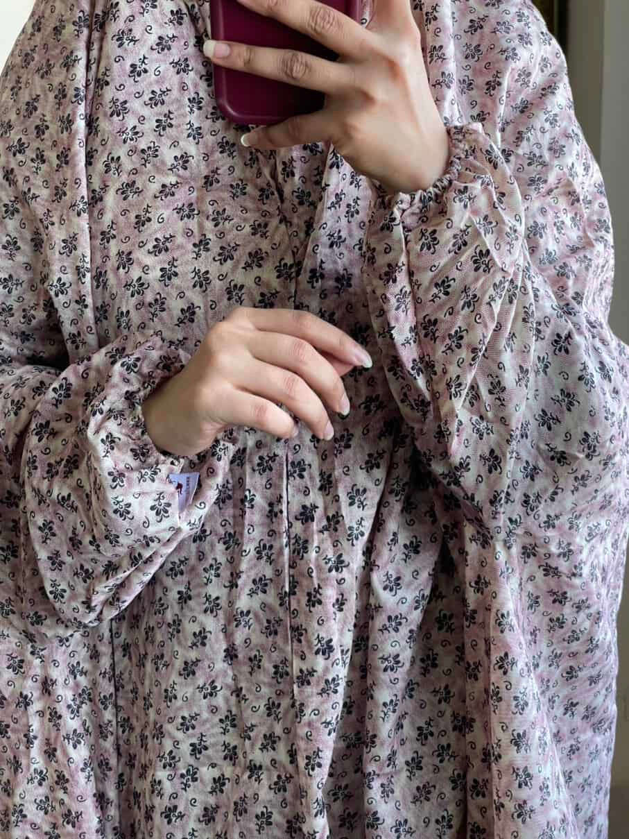 Full Coverage Namaz Chadar with Sleeves + Niqab (Mix Lawn) Attires For Muslimah