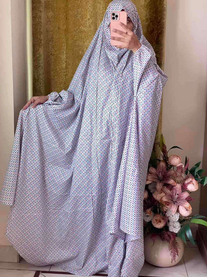 Full Coverage Namaz Chadar with Sleeves + Niqab (Mix Lawn) Attires For Muslimah