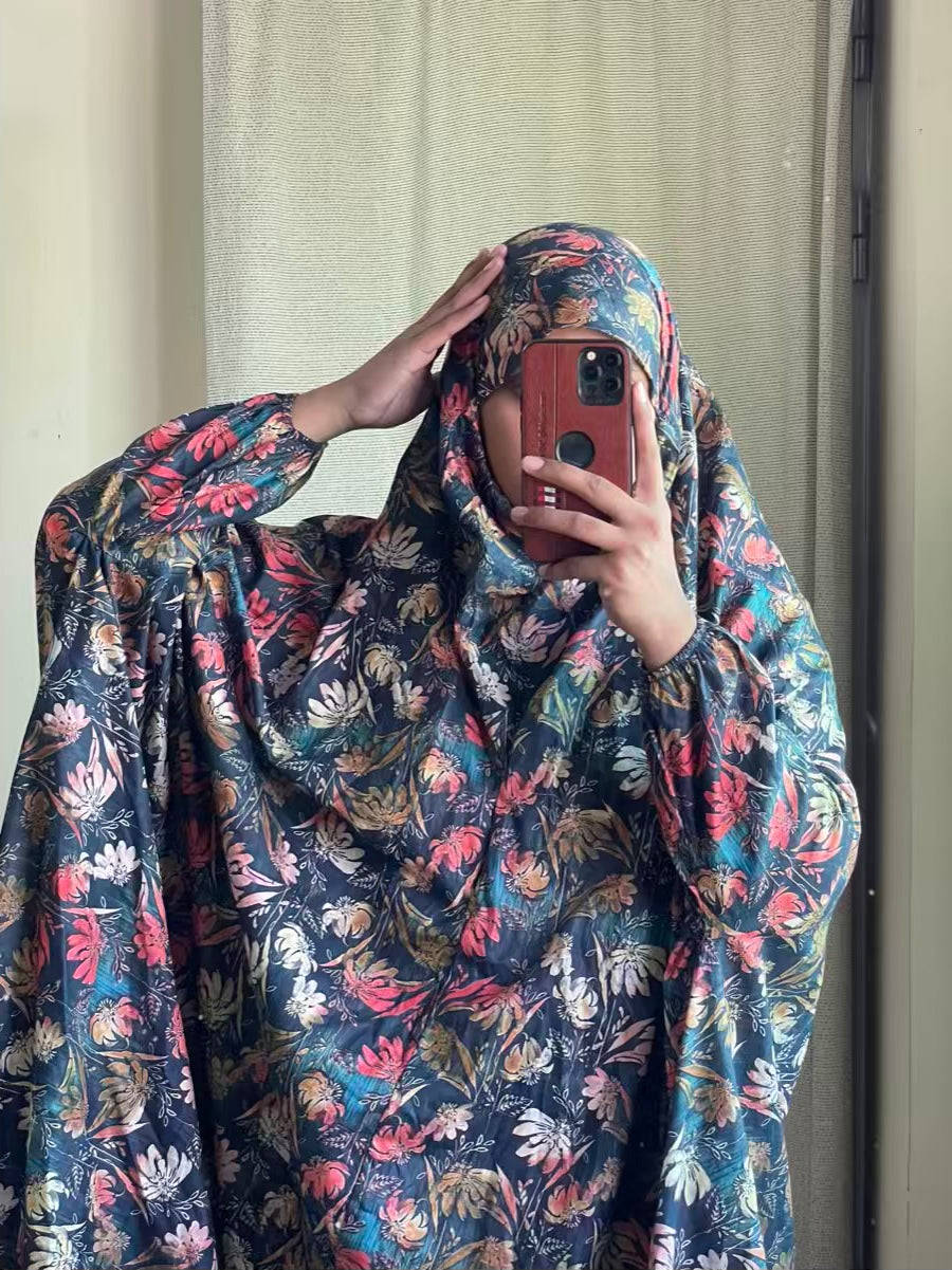 Full Coverage Namaz Chadar with Sleeves + Niqab (Pure Lawn) Attires For Muslimah