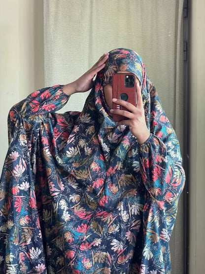 Full Coverage Namaz Chadar with Sleeves + Niqab (Pure Lawn) Attires For Muslimah