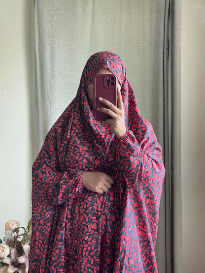 Full Coverage Namaz Chadar with Sleeves + Niqab (Pure Lawn) Attires For Muslimah