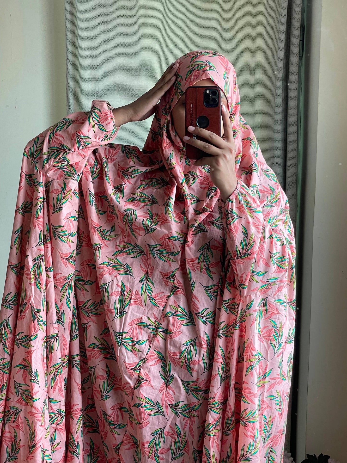 Full Coverage Namaz Chadar with Sleeves + Niqab (Pure Lawn) Attires For Muslimah