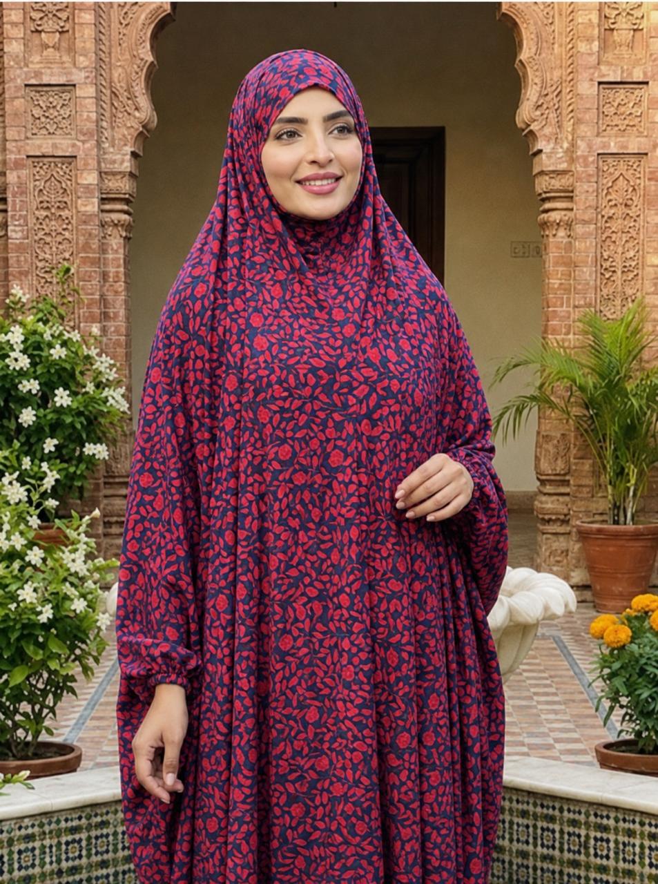 Full Coverage Namaz Chadar with Sleeves + Niqab (Pure Lawn) Attires For Muslimah