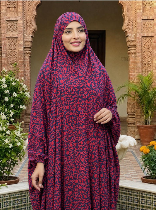 Full Coverage Namaz Chadar with Sleeves + Niqab (Pure Lawn) Attires For Muslimah