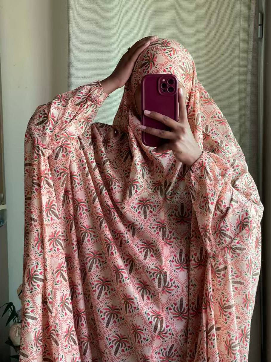 Full Coverage Namaz Chadar with Sleeves + Niqab (Pure Lawn) Attires For Muslimah
