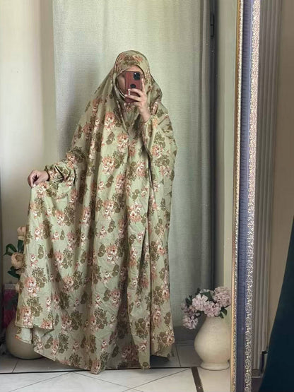 Full Coverage Namaz Chadar with Sleeves + Niqab (Pure Lawn) Attires For Muslimah