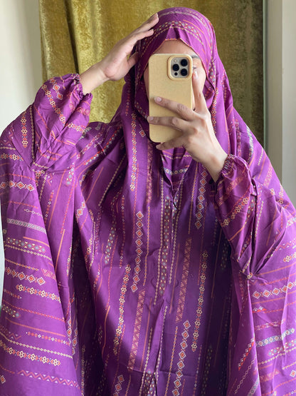 Full Coverage Namaz Chadar with Sleeves + Niqab (Pure Lawn) Attires For Muslimah