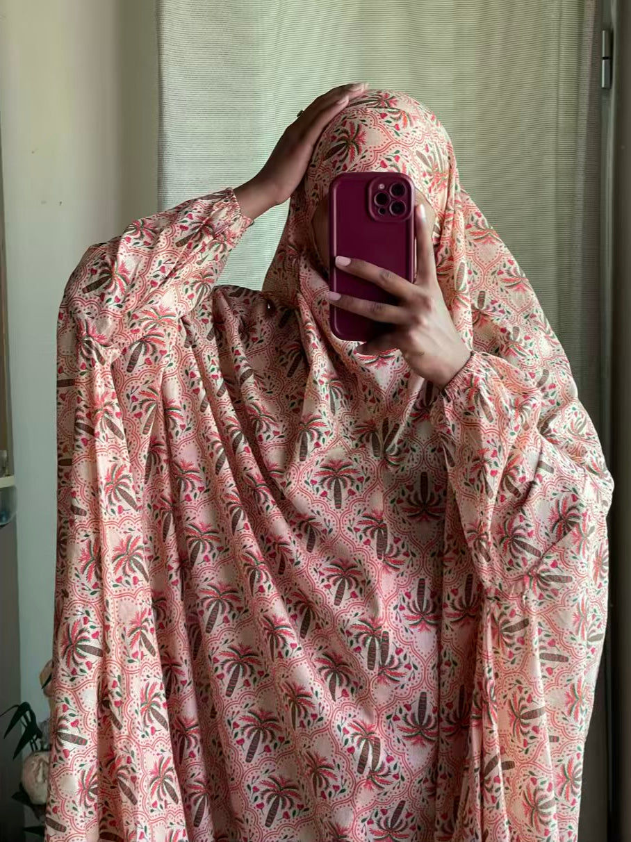 Full Coverage Namaz Chadar with Sleeves + Niqab (Pure Lawn) Attires For Muslimah