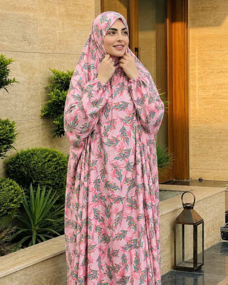 Full Coverage Namaz Chadar with Sleeves + Niqab (Pure Lawn) Attires For Muslimah