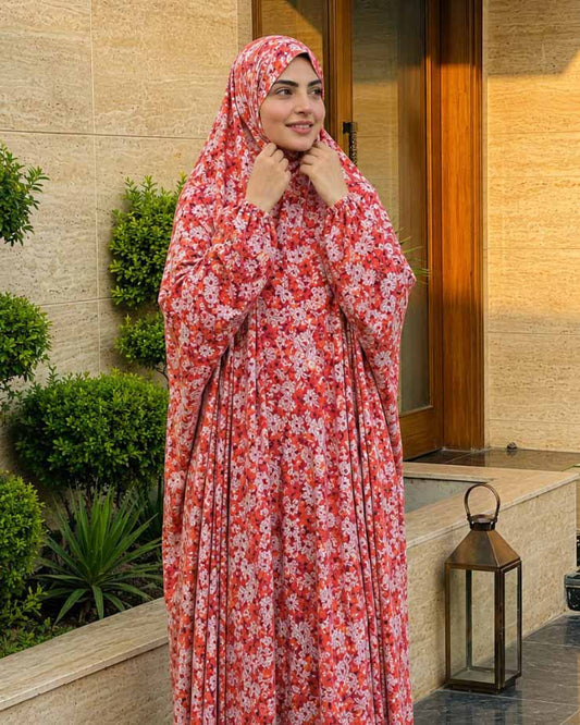 Full Coverage Namaz Chadar with Sleeves + Niqab (Pure Lawn) Attires For Muslimah