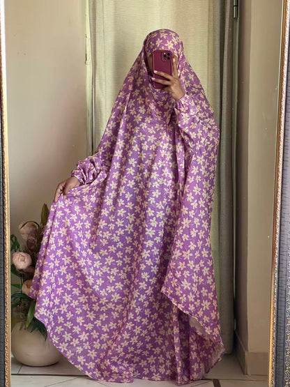 Full Coverage Namaz Chadar with Sleeves + Niqab (Pure Lawn) Attires For Muslimah