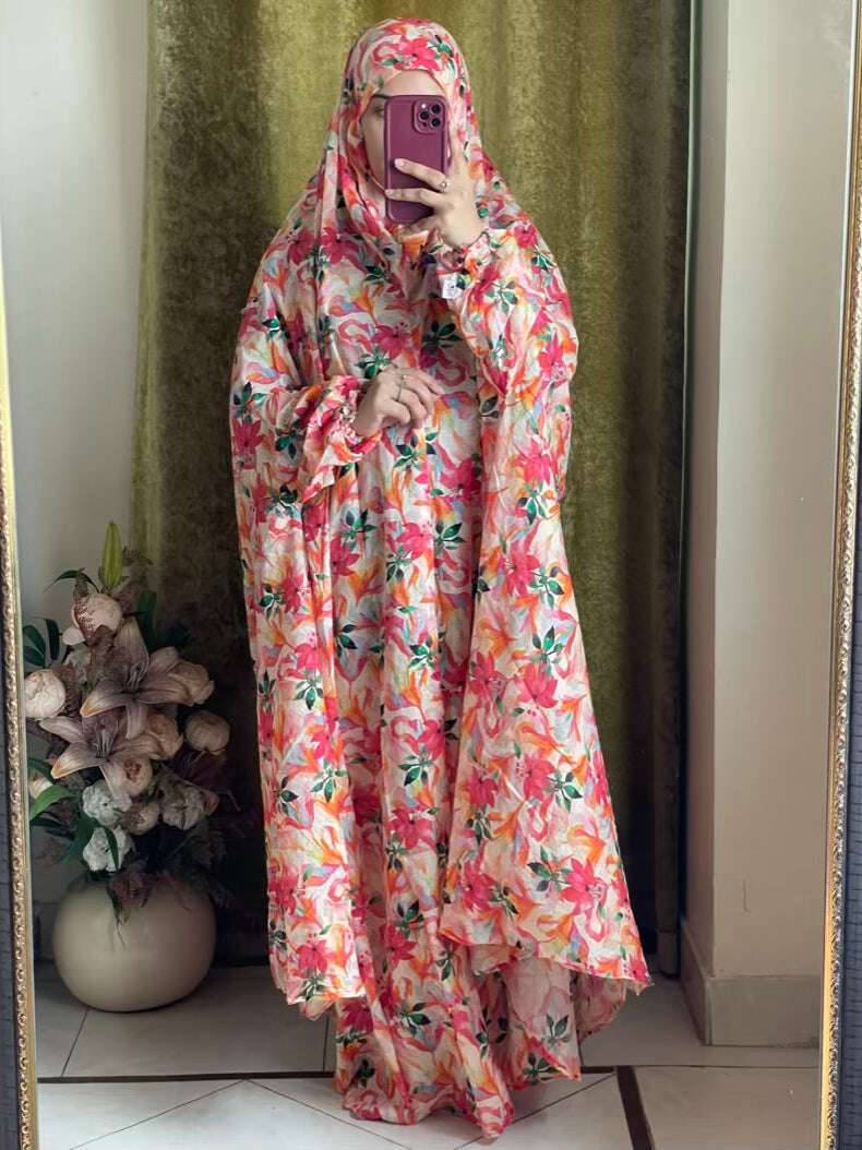Full Coverage Namaz Chadar with Sleeves + Niqab (Pure Lawn) Attires For Muslimah