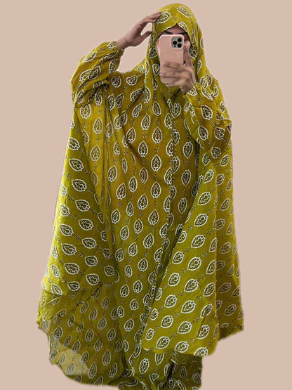 Full Coverage Namaz Chadar with Sleeves + Niqab (Pure Lawn) Attires For Muslimah