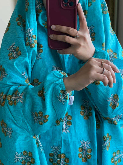 Full Coverage Namaz Chadar with Sleeves + Niqab (Pure Lawn) Attires For Muslimah