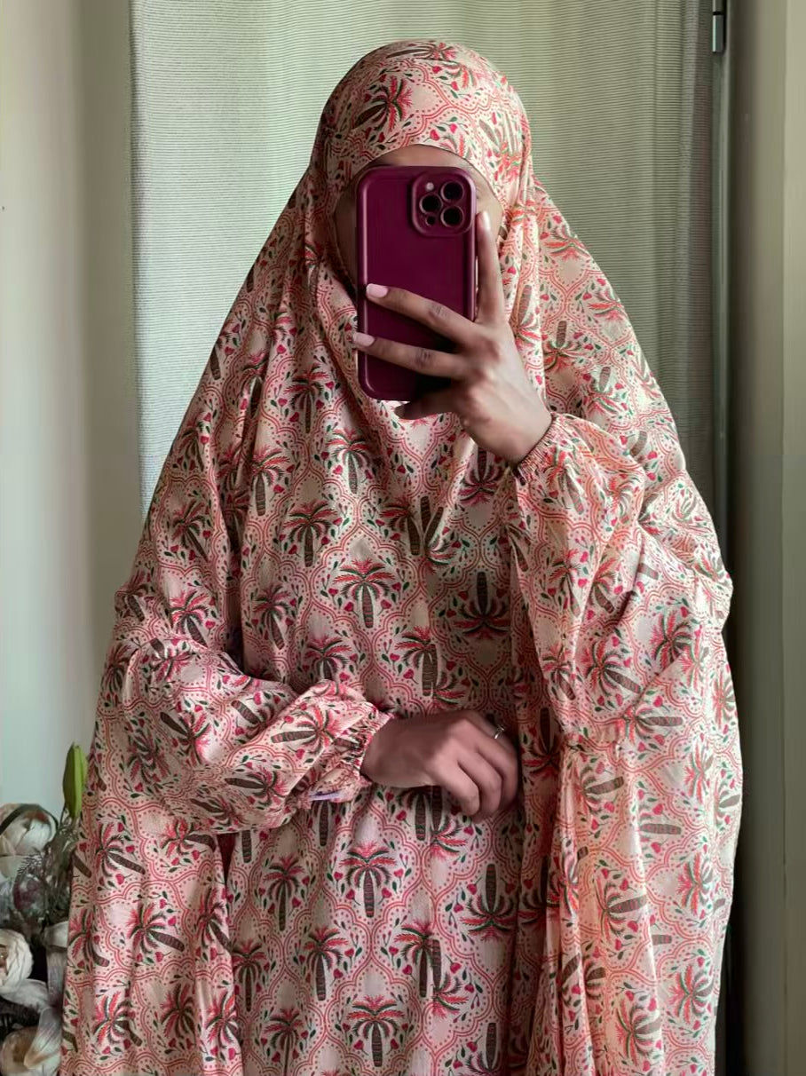 Full Coverage Namaz Chadar with Sleeves + Niqab (Pure Lawn) Attires For Muslimah