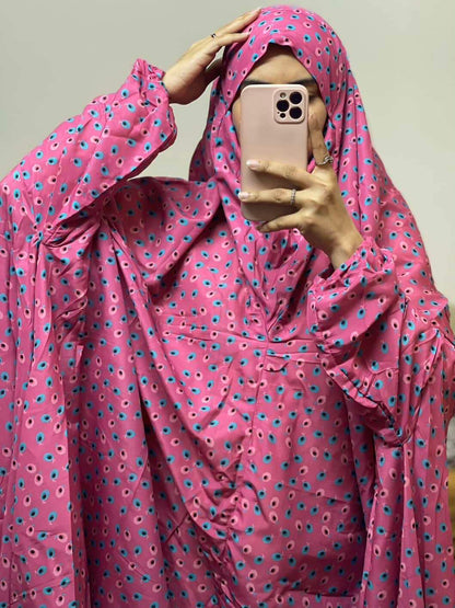 Full Coverage Namaz Chadar with Sleeves + Niqab (Swiss Lawn) Attires For Muslimah