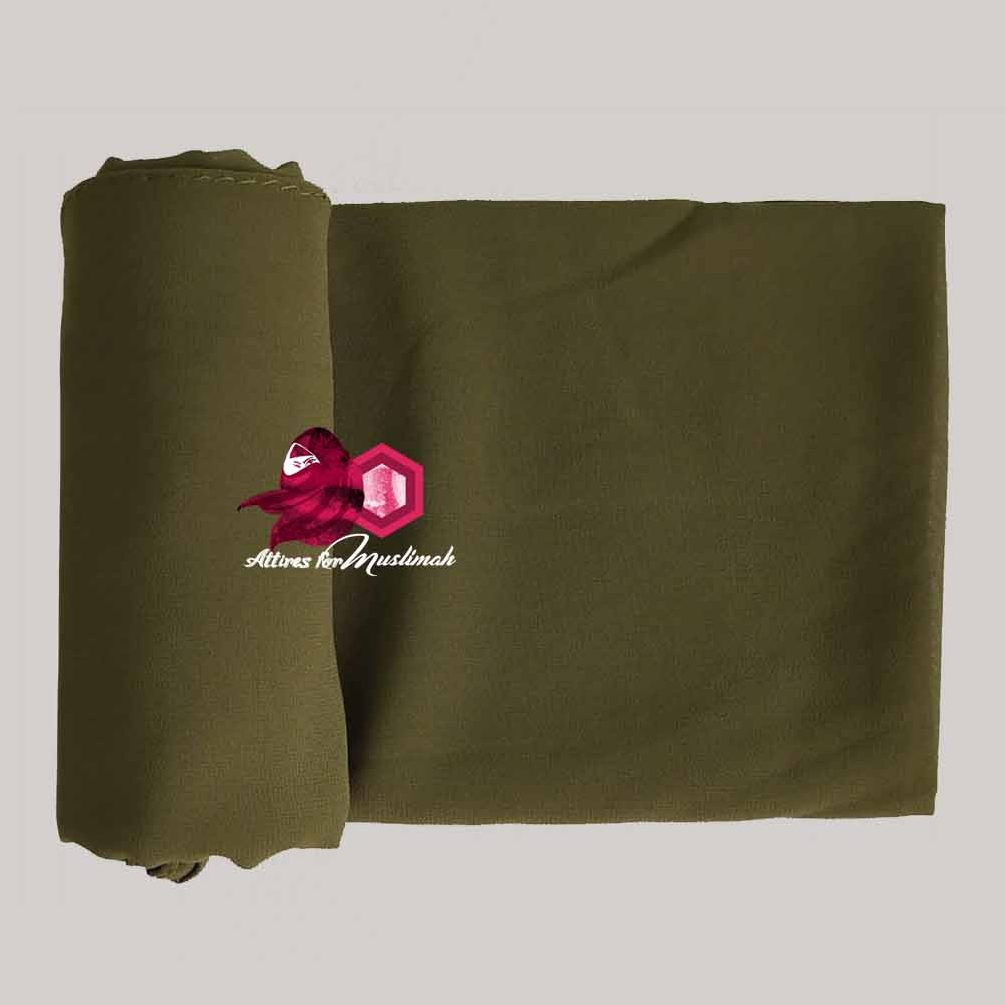 Chiffon Georgette - Olive Green