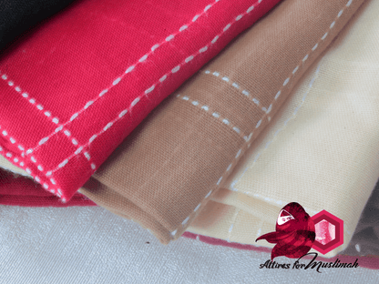 Grid line hijabs Attires For Muslimah