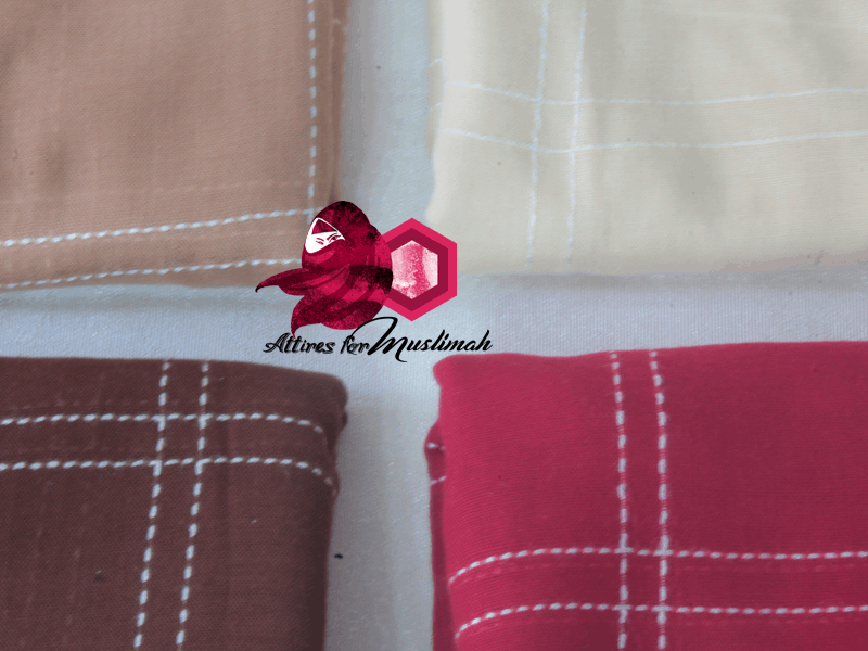Grid line hijabs Attires For Muslimah