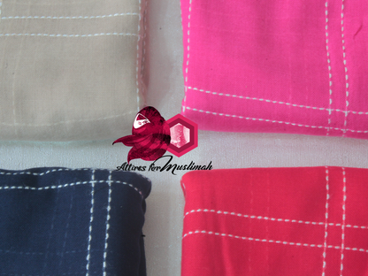 Grid line hijabs Attires For Muslimah