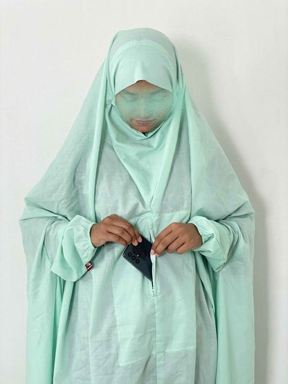 Hajj Umrah Full Coverage Namaz Chadar/Ihram (with pocket) (Lawn) Attires For Muslimah