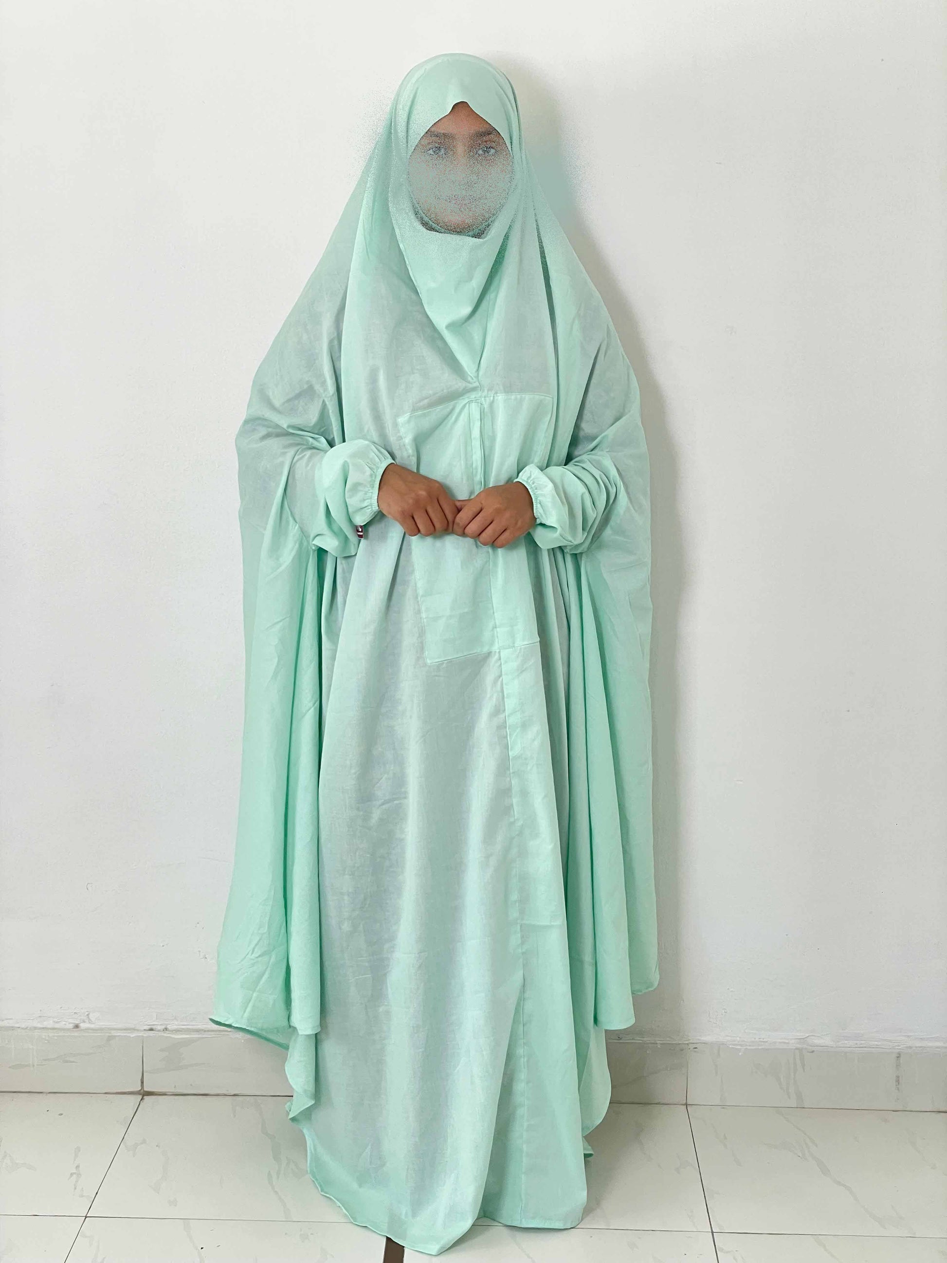 Hajj Umrah Full Coverage Namaz Chadar/Ihram (with pocket) (Lawn) Attires For Muslimah