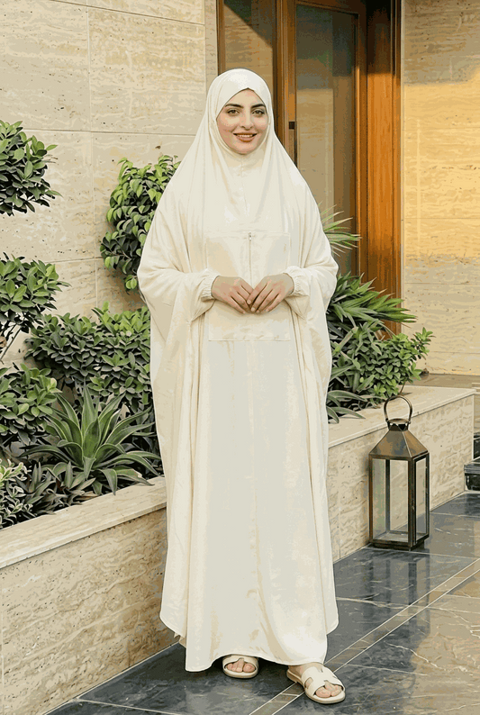 Hajj Umrah Full Coverage Namaz Chadar/Ihram (with pocket) (Lawn) Attires For Muslimah