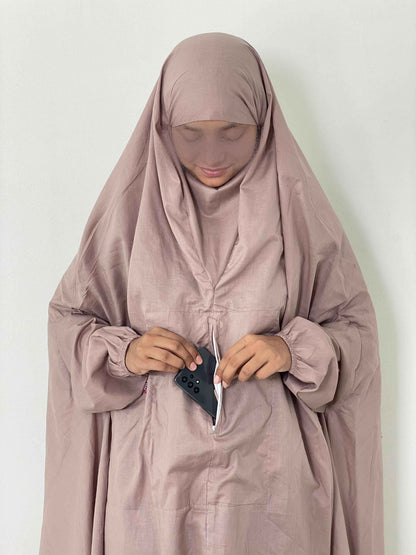 Hajj Umrah Full Coverage Namaz Chadar/Ihram (with pocket) (Lawn) Attires For Muslimah