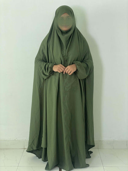 Hajj Umrah Full Coverage Namaz Chadar/Ihram (with pocket) (Linen) Attires For Muslimah