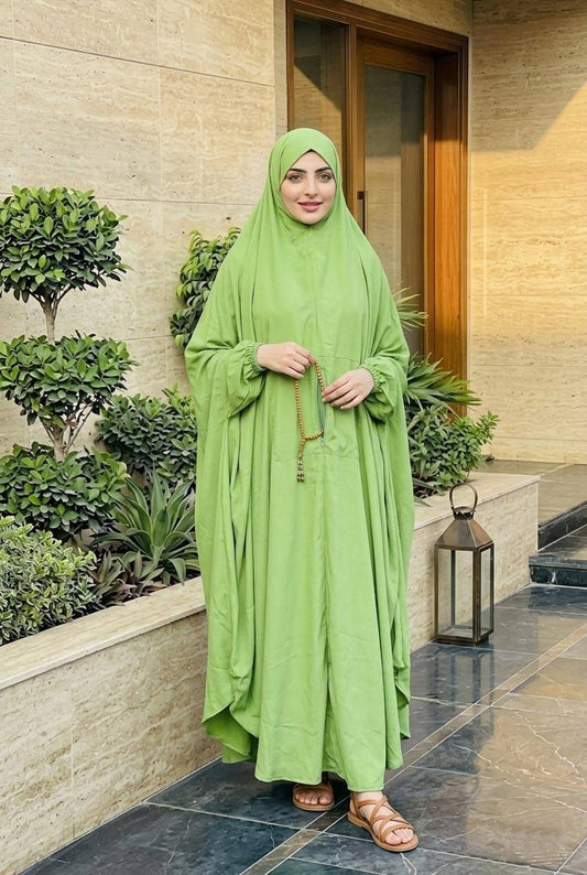 Hajj Umrah Full Coverage Namaz Chadar/Ihram (with pocket) (Linen) Attires For Muslimah