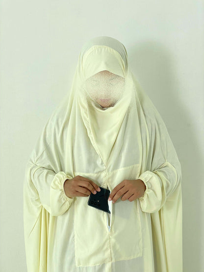 Hajj Umrah Full Coverage Namaz Chadar/Ihram (with pocket) (Linen)