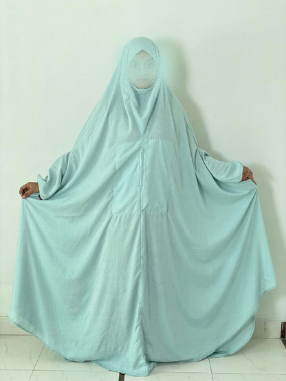 Hajj Umrah Full Coverage Namaz Chadar/Ihram (with pocket) (Linen)