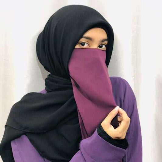Half Niqab (Elastic Band) Attires For Muslimah