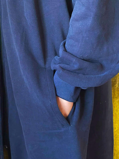 Hoodie Abaya (Navy Blue) Attires For Muslimah