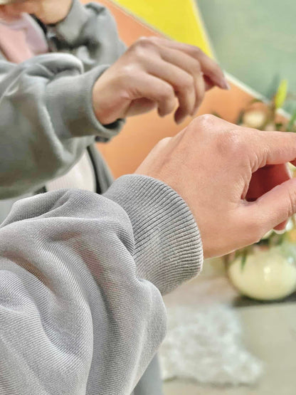 Hoodie Abaya (Silver Grey) Attires For Muslimah