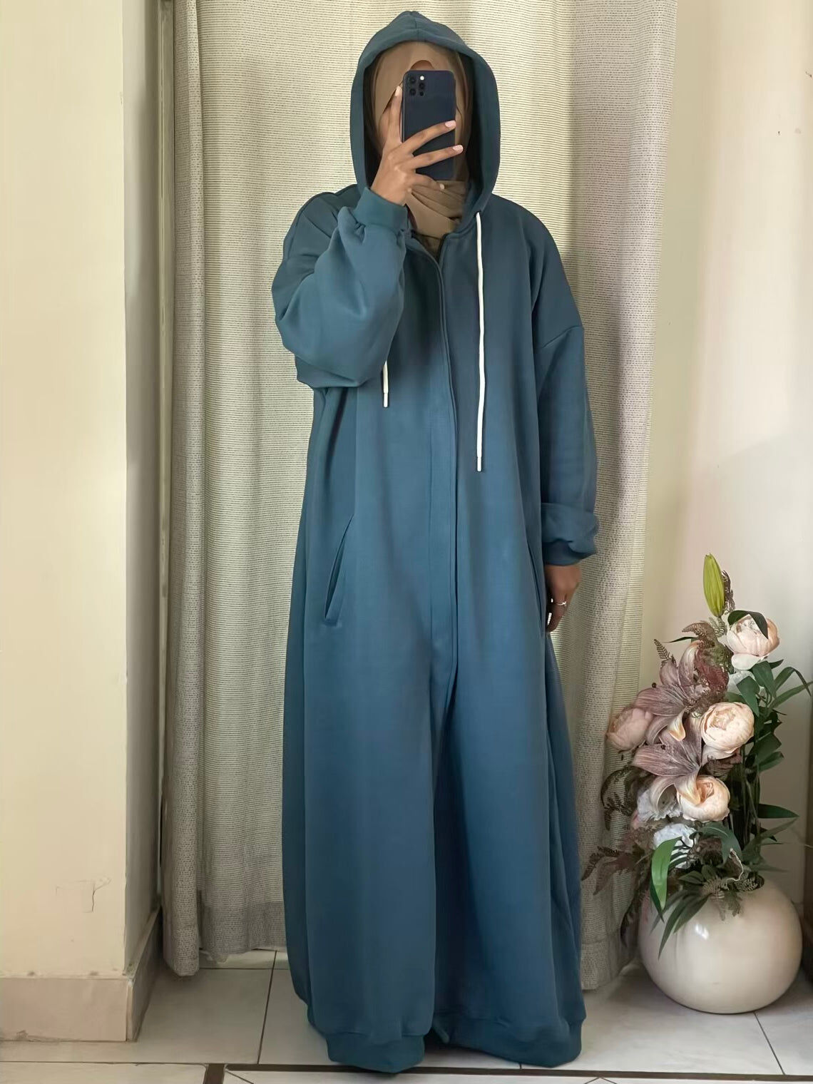 Hoodie Abaya (Zinc) Attires For Muslimah