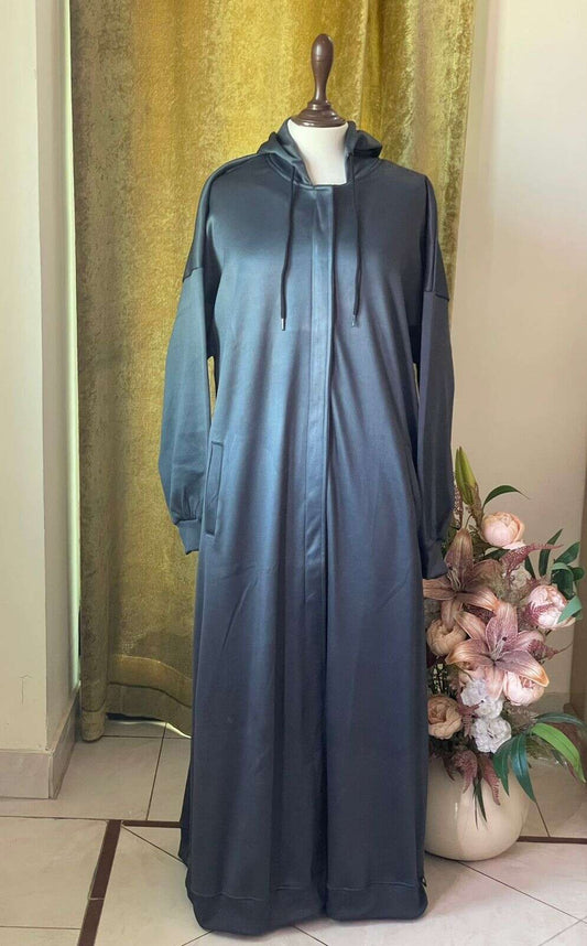 Hoodie Abaya (Zinc) Attires For Muslimah