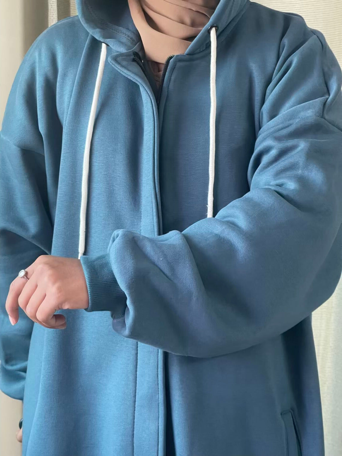 Hoodie Abaya (Zinc) Attires For Muslimah