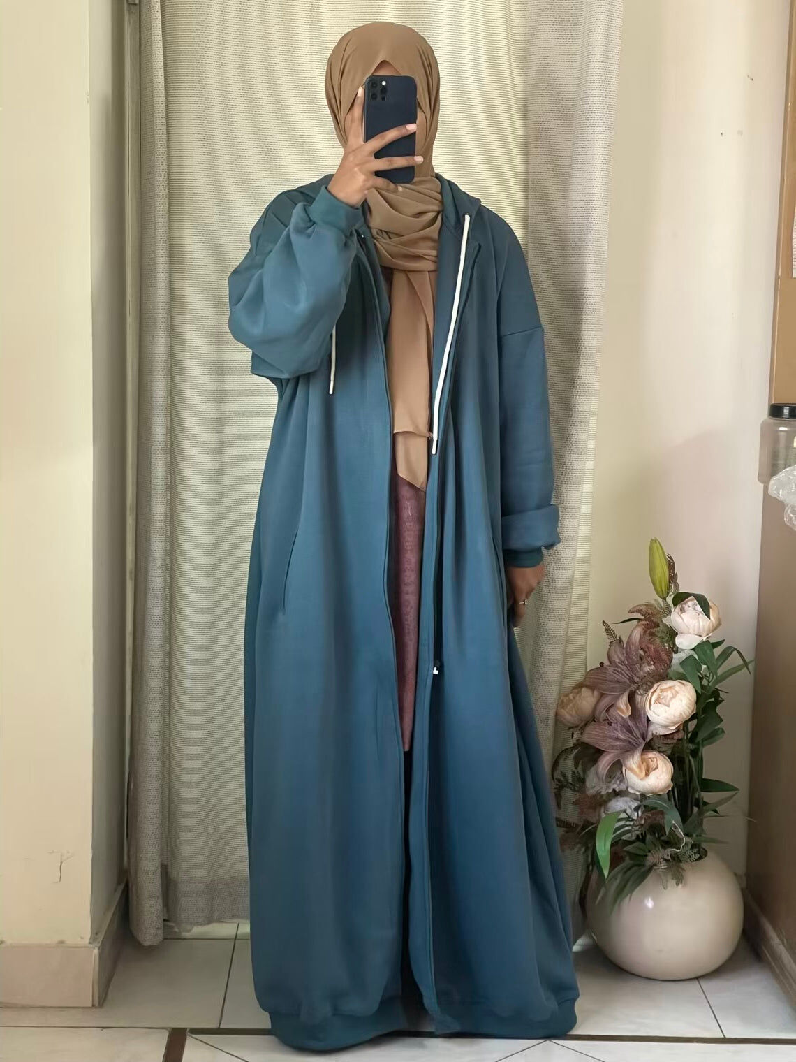 Hoodie Abaya (Zinc) Attires For Muslimah