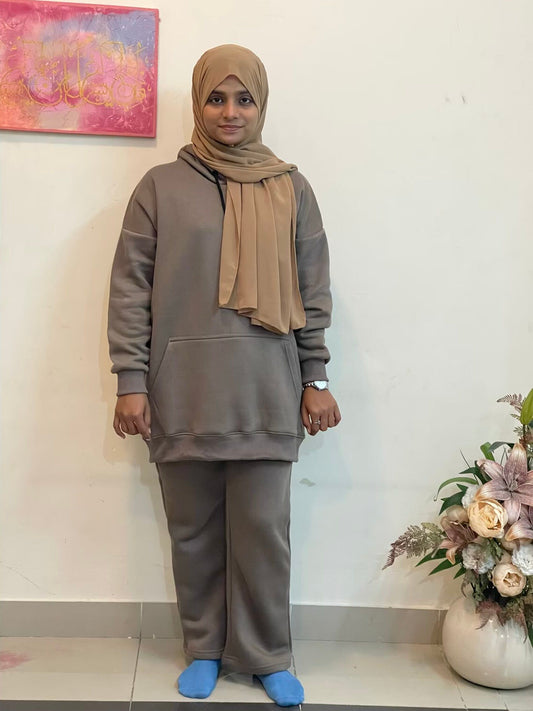 Hoodie Co Ord Set (Cedarwood) (Copy) Attires For Muslimah