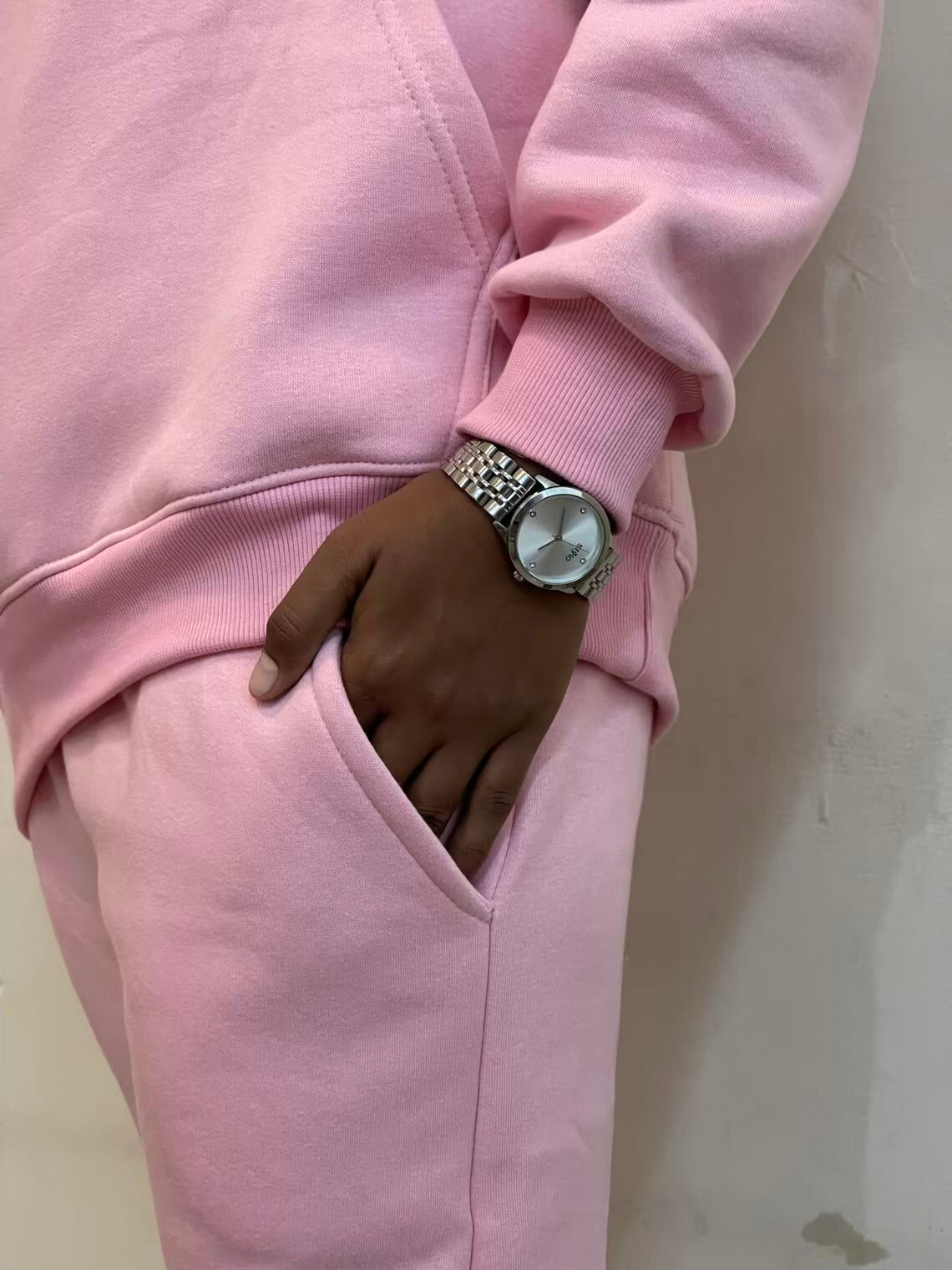 Hoodie Co Ord Set (pink) Attires For Muslimah