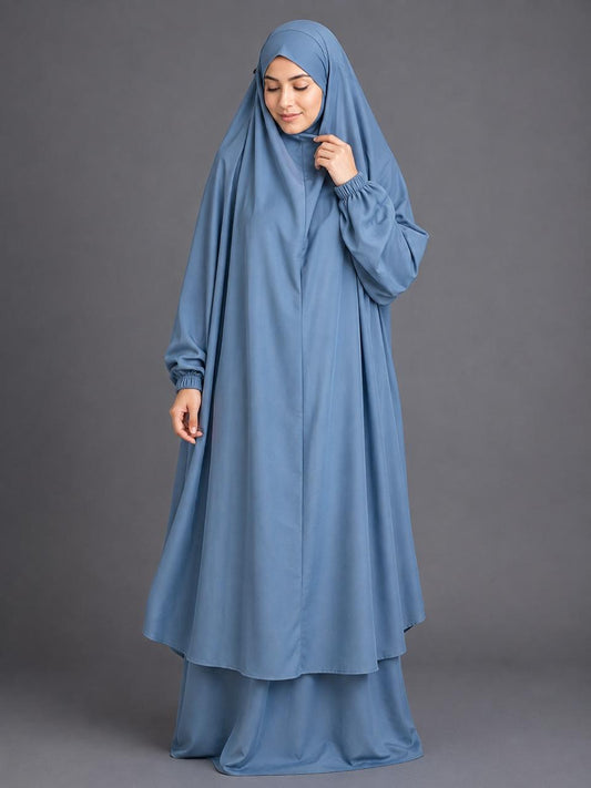 3 Piece Jilbab - Baby Blue
