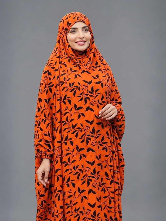 Full Coverage Namaz Chadar with Sleeves + Niqab (Linen)