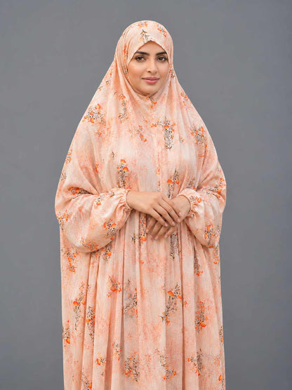 Full Coverage Namaz Chadar with Sleeves + Niqab (Pure Lawn)