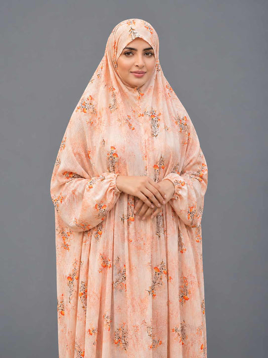 Full Coverage Namaz Chadar with Sleeves + Niqab (Pure Lawn)