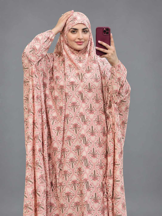 Full Coverage Namaz Chadar with Sleeves + Niqab (Pure Lawn)